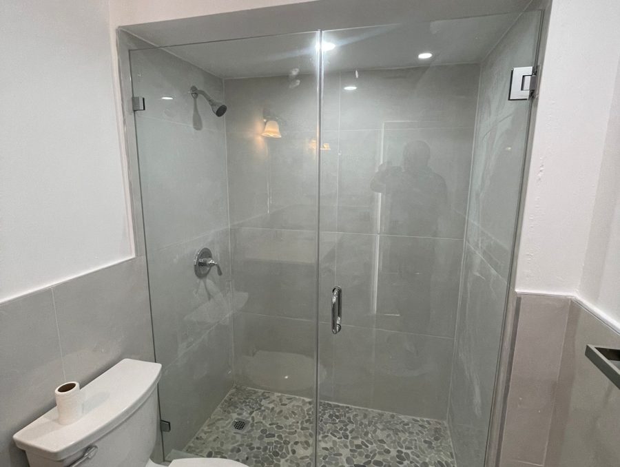 Shower Glass Door Repair install