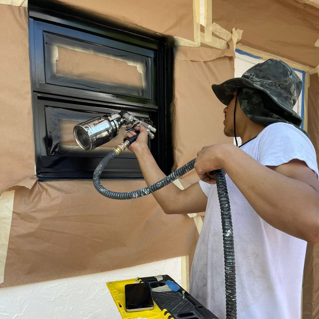 Eletrostatic Painting window service before